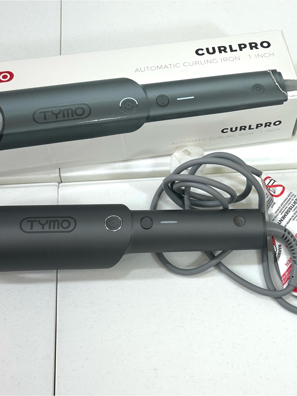 Tymo Metallic Gray Automatic Rotating Curling Iron 1” - Picture 7 of 12